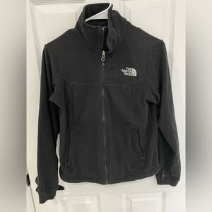 The North Face Full Zip Black Fleece Light Jacket Zip Pockets Women’s Size XS